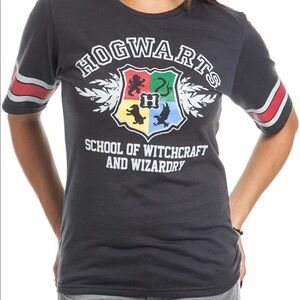 Harry Potter Hogwarts Fitted Cotton Top Officially Licensed Black Size Small